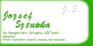 jozsef sztupka business card